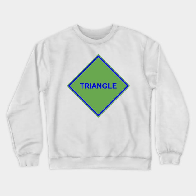 Green Blue Triangle Crewneck Sweatshirt by rockcock